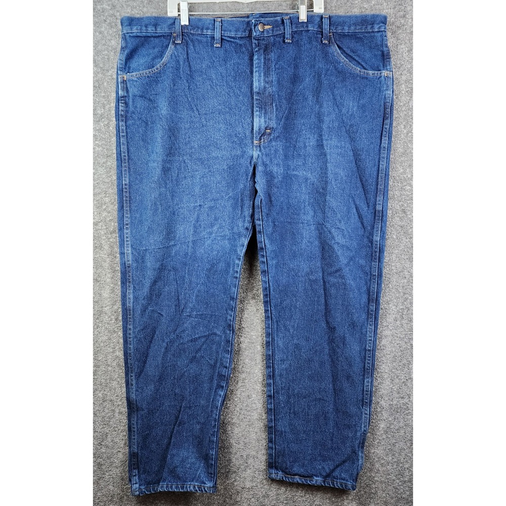 Rustler Straight Leg Jeans Mens 48x30 Blue Excellent‎ Dark Wash 1087619PW